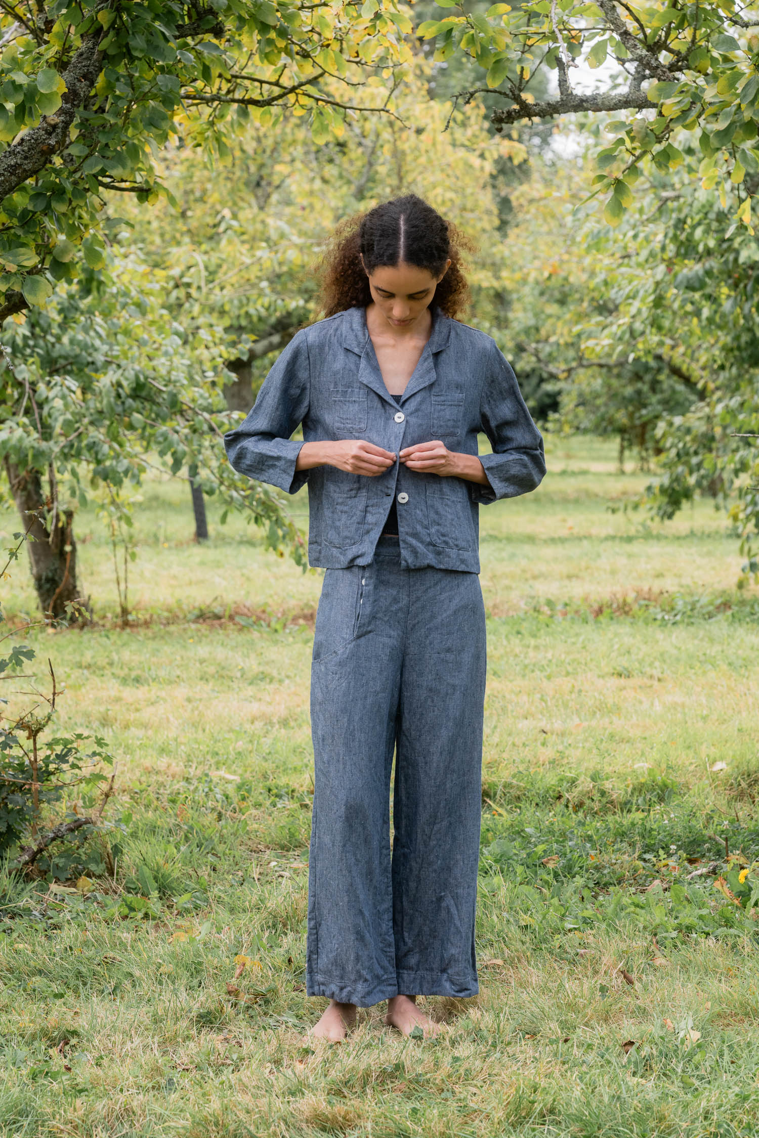 sale stanley jacket linen denim image 0