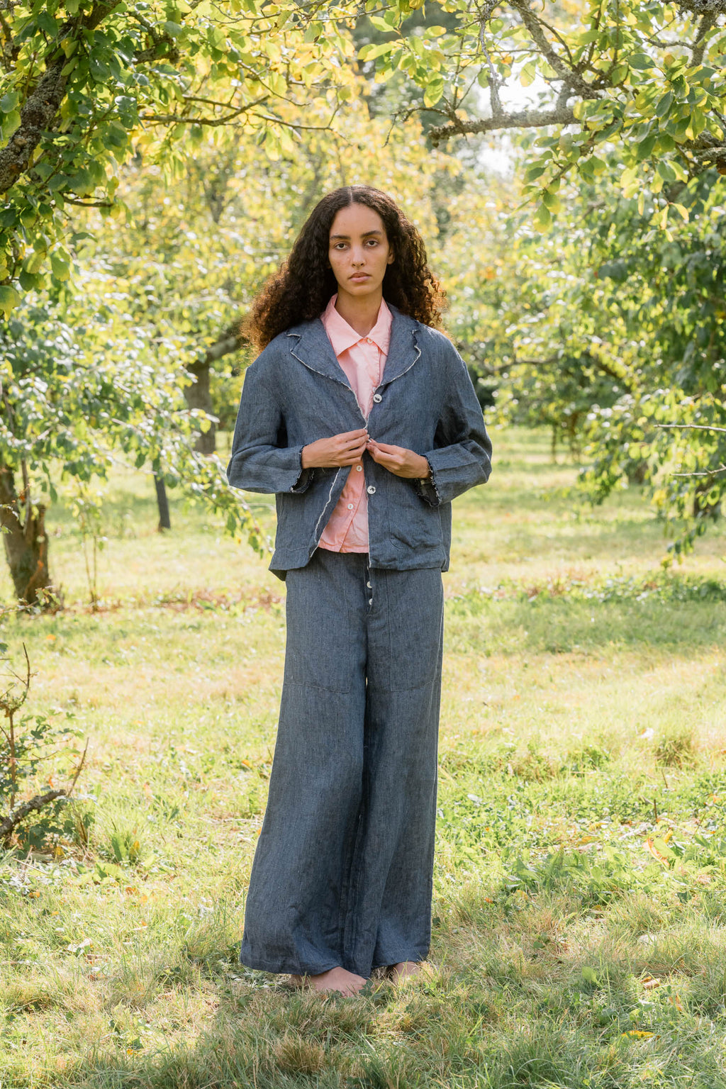 big stan jacket linen denim image 5