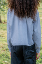 sale puckered collar shirt cotton tiny check image 3