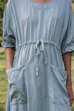 sale comfy pocket dress silk cotton satin image 3