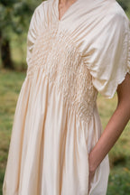 sale asymmetric moonbeam dress silk cotton satin image 3