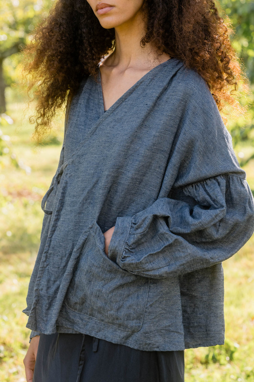 sale cloudy day jacket linen denim image 1
