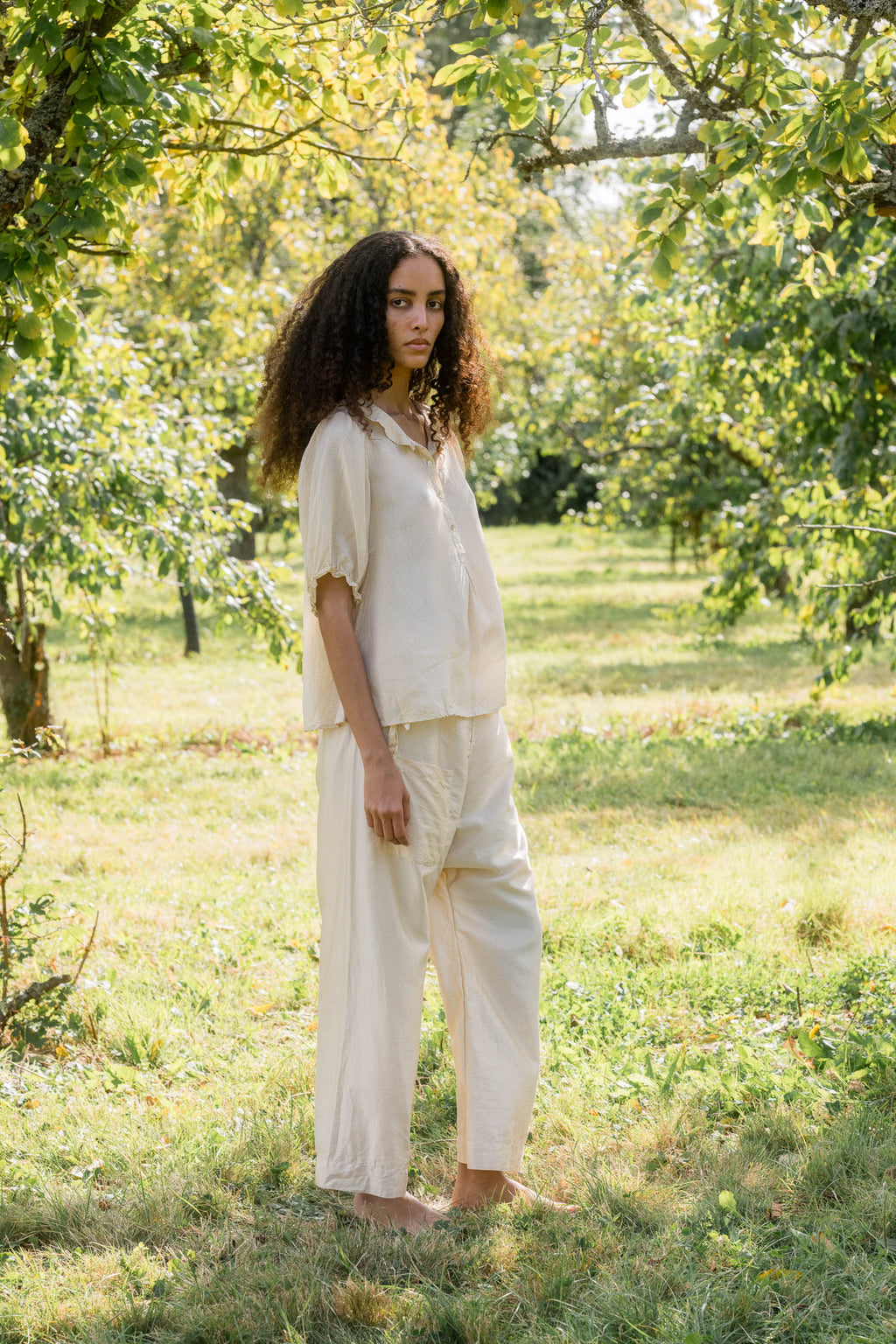 sale wide leg japan pants linen twill image 4