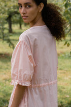 comfy yoke dress cotton tiny check image 5
