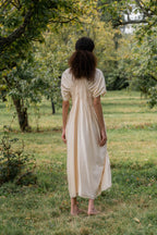 sale asymmetric moonbeam dress silk cotton satin image 2