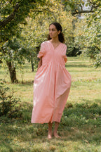 sale asymmetric moonbeam dress cotton poplin image 1