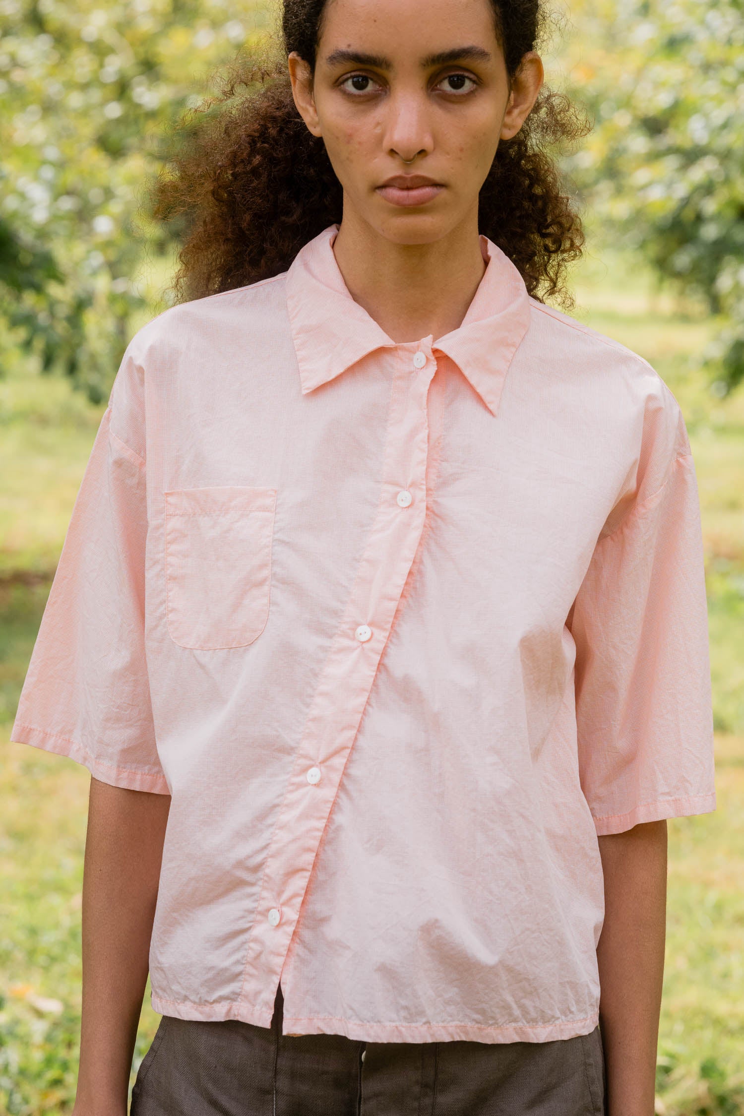sale clean new shirt cotton tiny check image 5