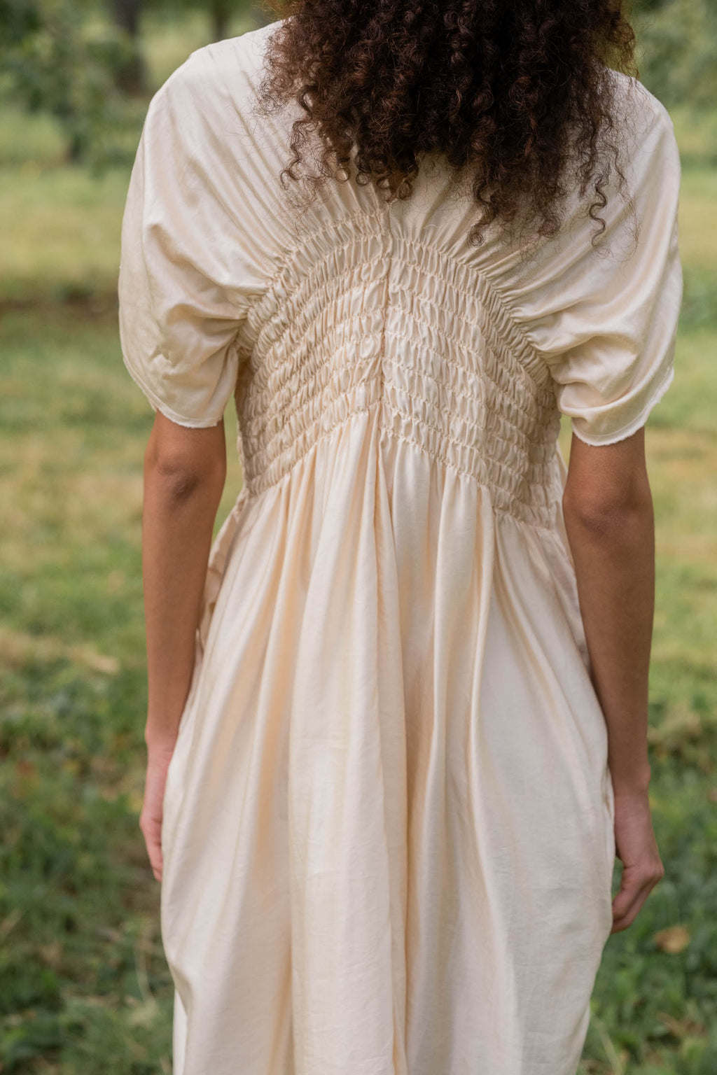 sale asymmetric moonbeam dress silk cotton satin image 4