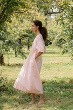 comfy yoke dress cotton tiny check image 2