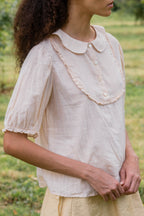 sale frill yoke blouse cotton voile image 4