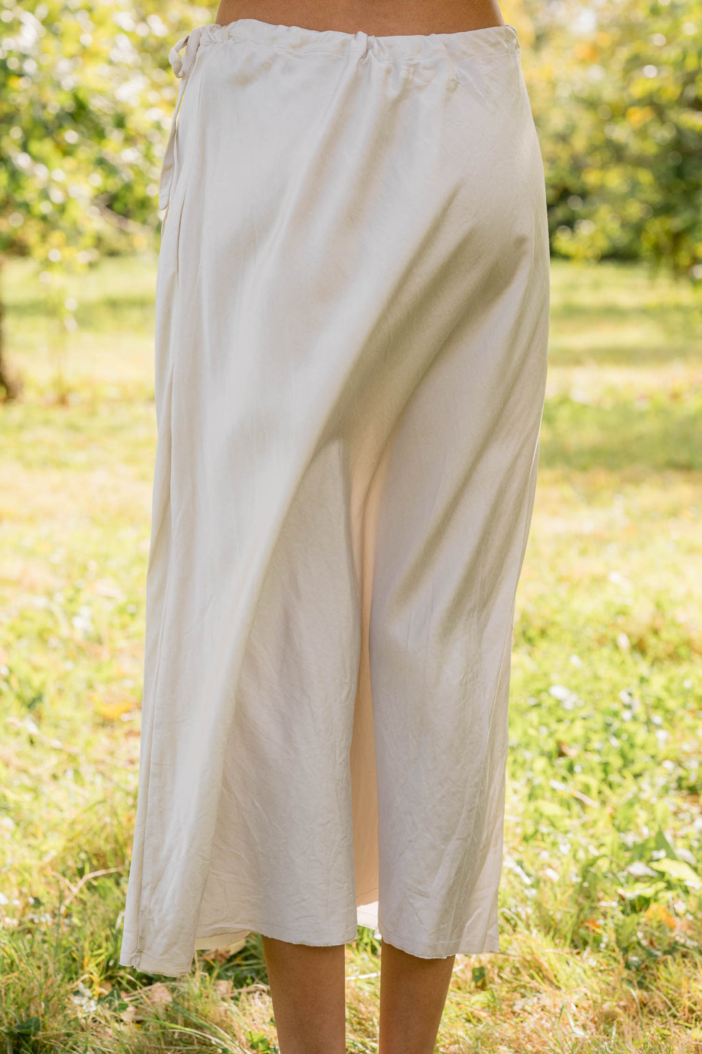 sale bias cut skirt short silk cotton satin image 2