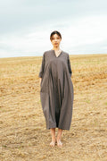 sale double pleat dress cotton cambric image 0