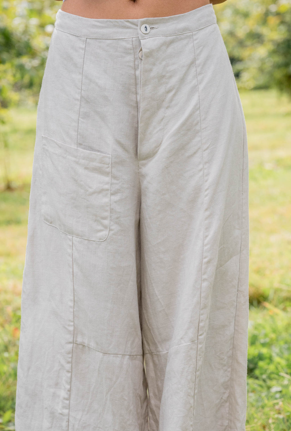 sale tailored line pants linen twill image 12