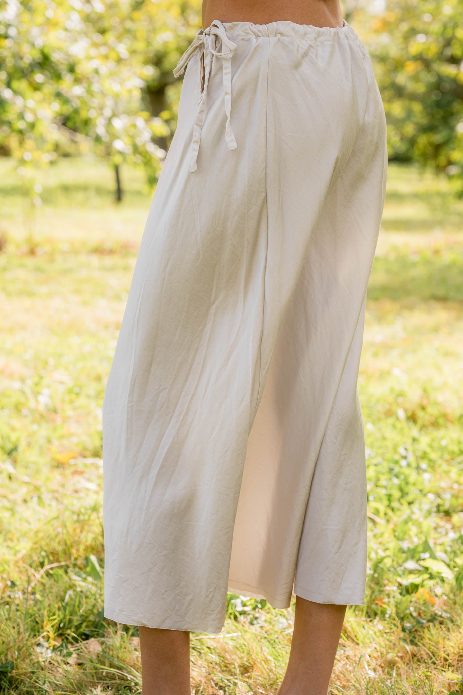 sale bias cut skirt short silk cotton satin image 4