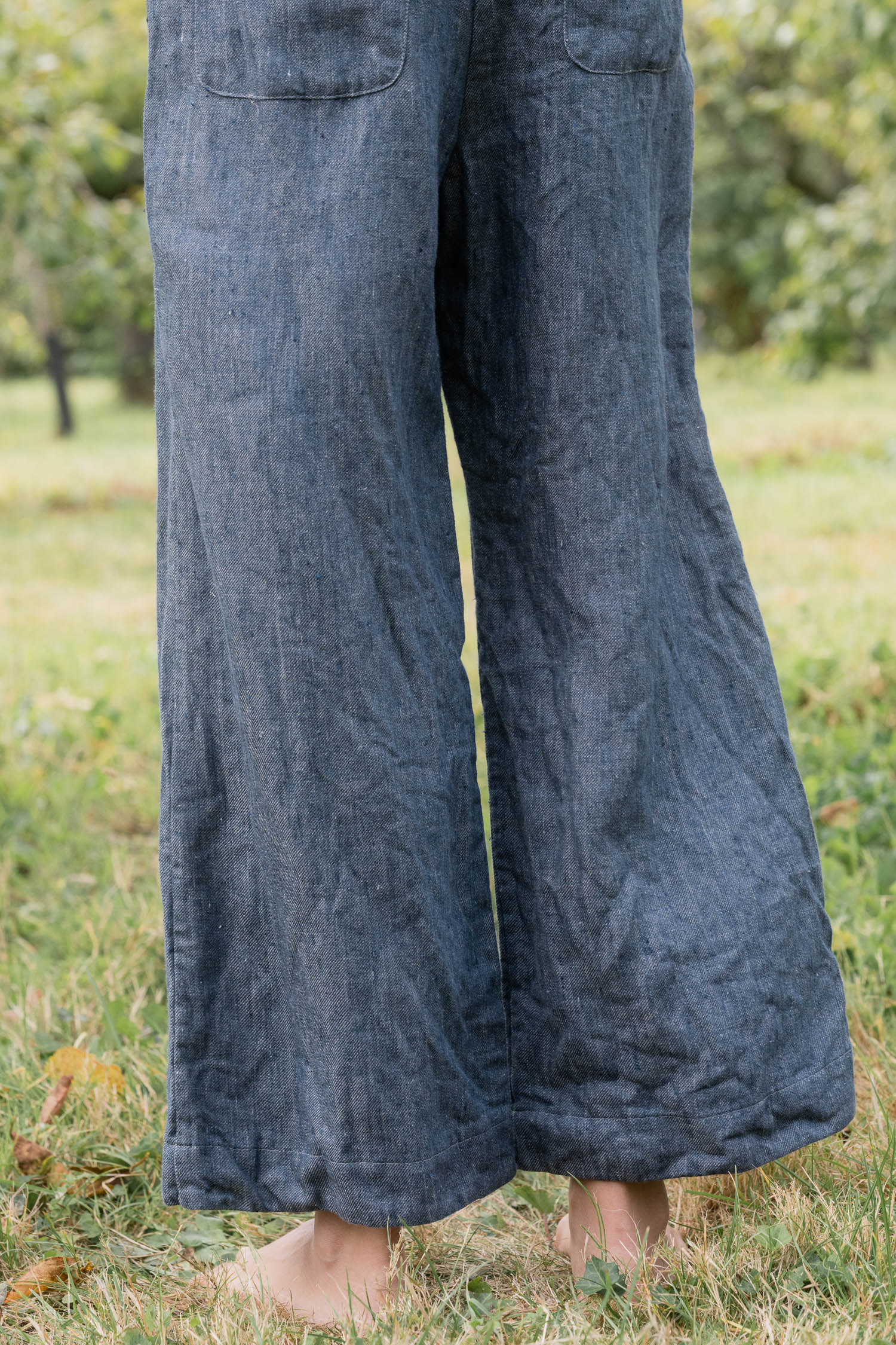 sale hem pants linen denim image 8