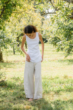 sale tailored line pants linen twill image 7