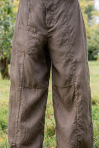 sale tailored line pants linen twill image 2