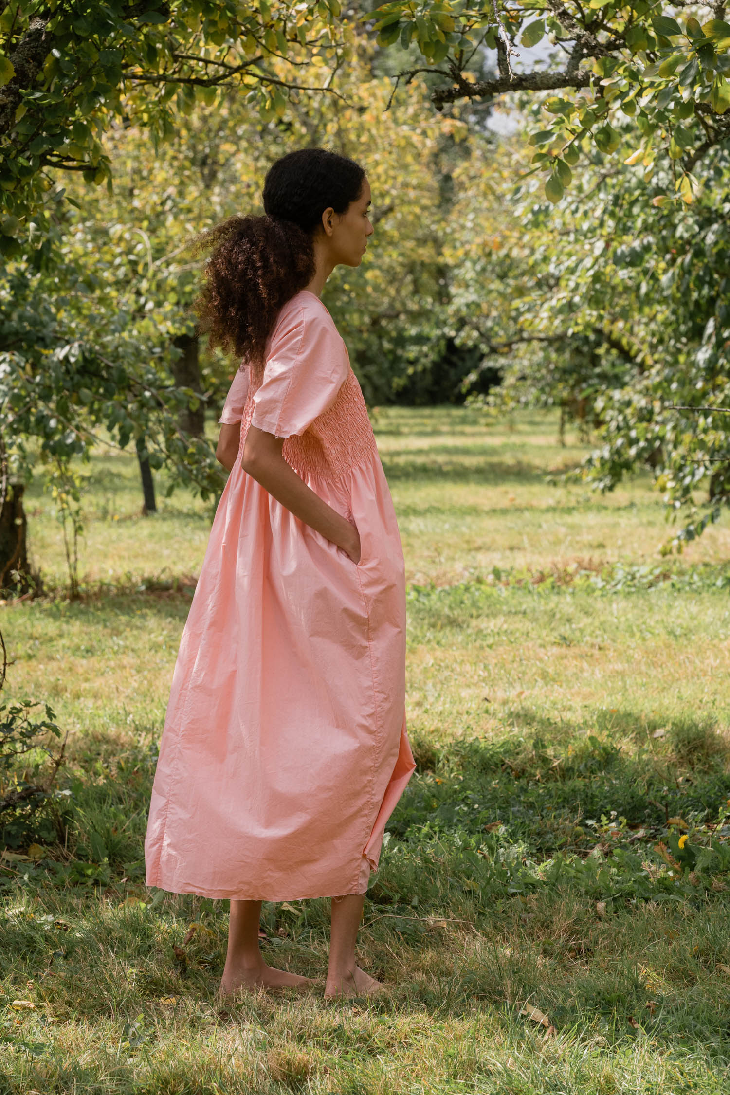 sale asymmetric moonbeam dress cotton poplin image 2