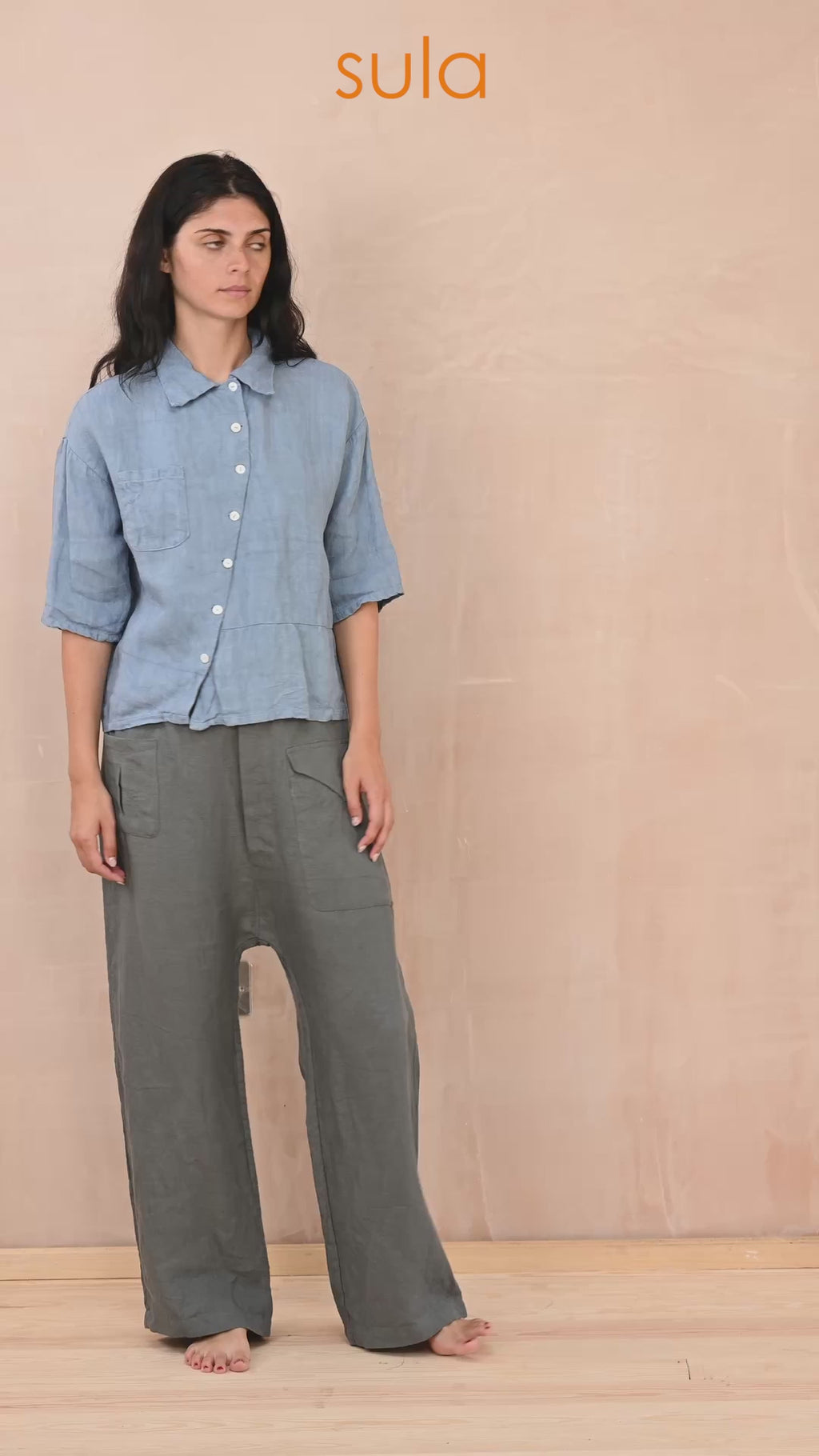clean patch shirt linen