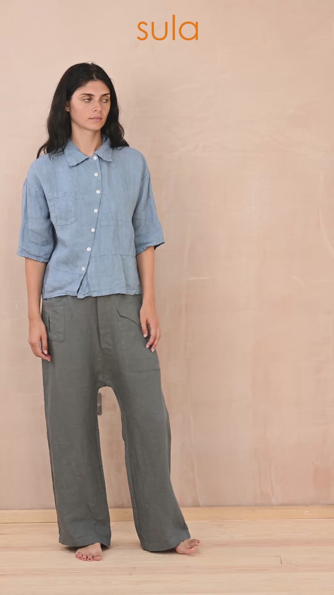 clean patch shirt linen