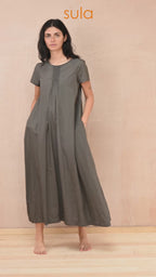 smock dress cotton poplin