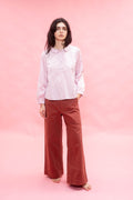 AW26 BL 1065 winter sweet blouse silk cotton satin